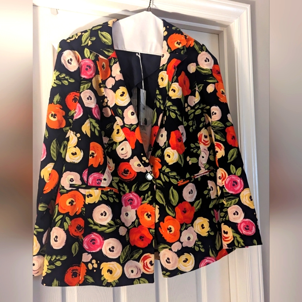 Lane Bryant Flower Blazer